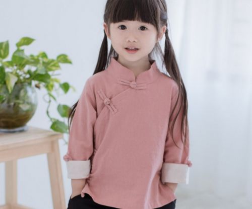 Chemise enfant à manche longue en lin - Ref 2082932