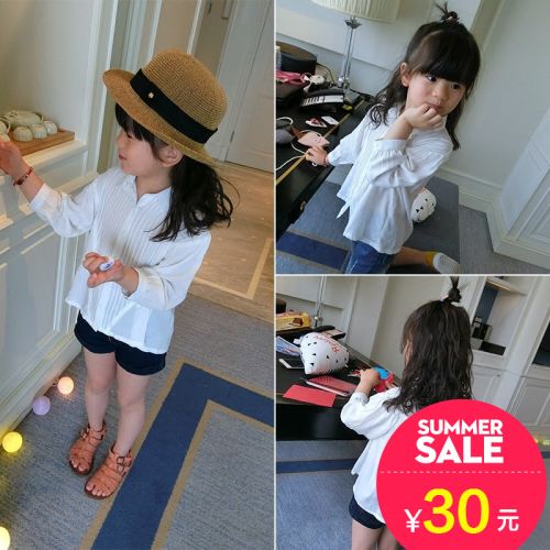 Chemise enfant à manche longue en Toile de coton - Ref 2083016