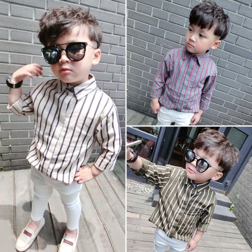Chemise enfant MMY-CS à manche longue en Toile de coton - Ref 2083046