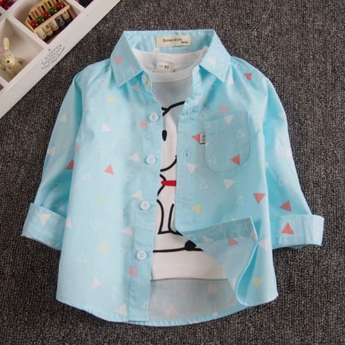 Chemise enfant à manche longue en coton - Ref 2083158