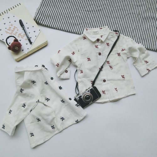 Chemise enfant à manche longue en lin - Ref 2083211