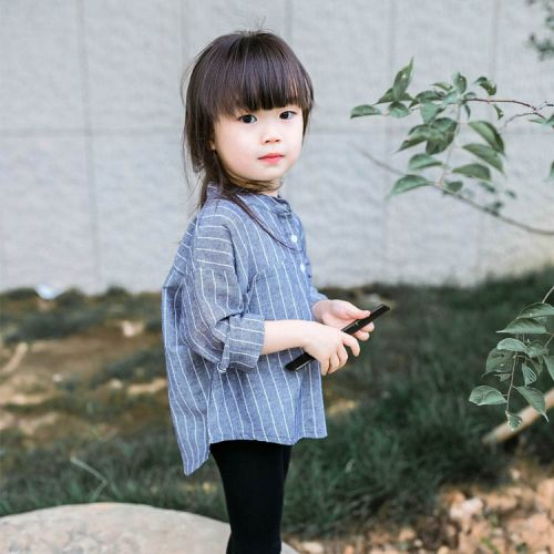 Chemise enfant à manche longue en Toile de coton - Ref 2083216