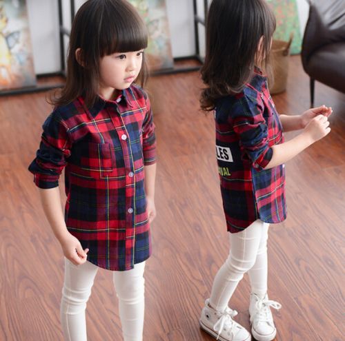 Chemise enfant à manche longue en Toile de coton - Ref 2083251