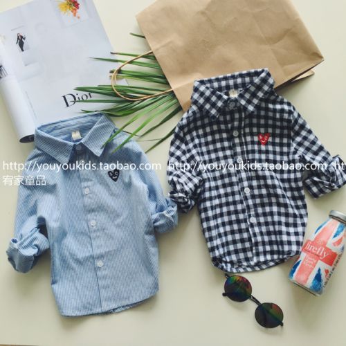 Chemise enfant à manche longue en Toile de coton - Ref 2083281