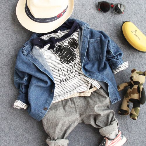 Chemise enfant à manche longue en coton - Ref 2083333