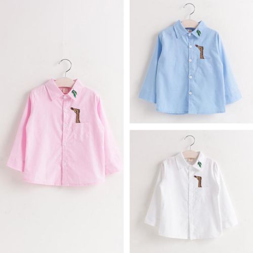 Chemise enfant à manche longue en coton - Ref 2083382