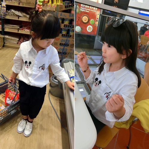 Chemise enfant à manche longue en Toile de coton - Ref 2083392