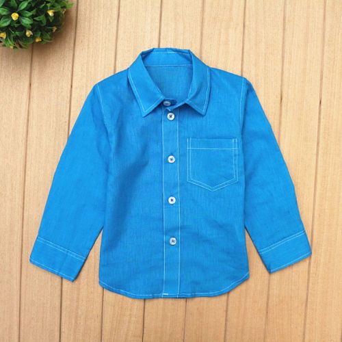 Chemise enfant à manche longue en lin - Ref 2083406