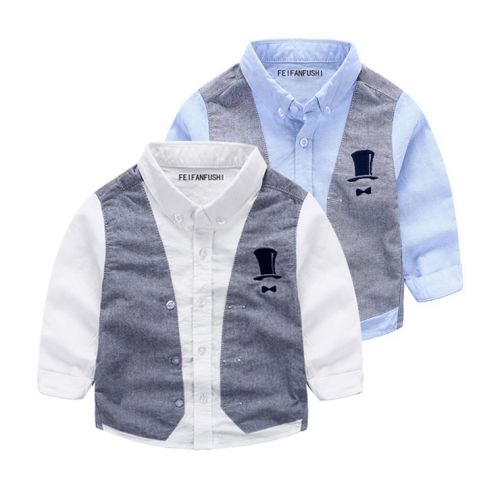 Chemise enfant à manche longue - Ref 2083429