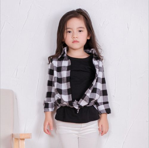 Chemise enfant à manche longue en coton - Ref 2083553