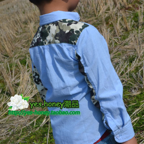 Chemise enfant à manche longue en coton - Ref 2083594