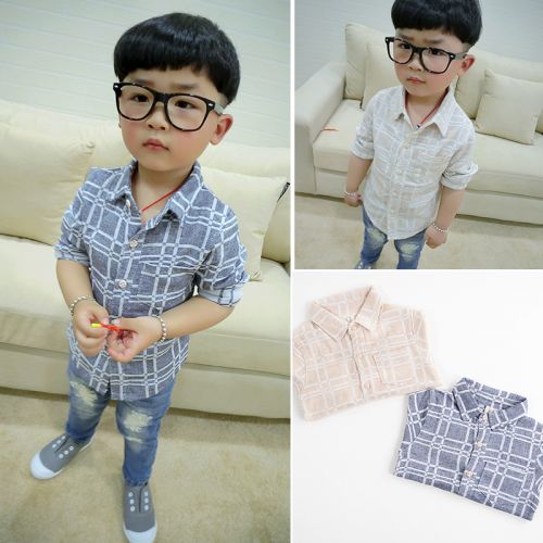 Chemise enfant à manche longue en Toile de coton - Ref 2083612
