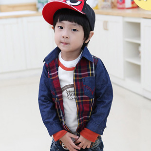 Chemise enfant à manche longue en coton - Ref 2083619