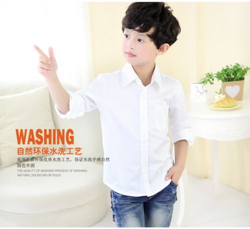  Chemise enfant à manche longue en Toile de coton - Ref 2083644