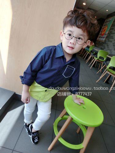 Chemise enfant à manche longue en Toile de coton - Ref 2083695