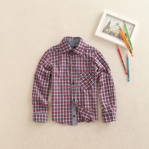Chemise enfant à manche longue en coton - Ref 2083781