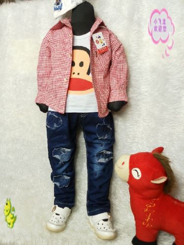 Chemise enfant à manche longue en coton - Ref 2083841
