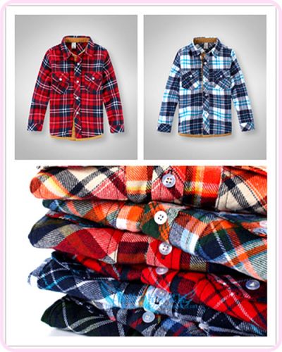 Chemise enfant à manche longue en flanelle - Ref 2083880