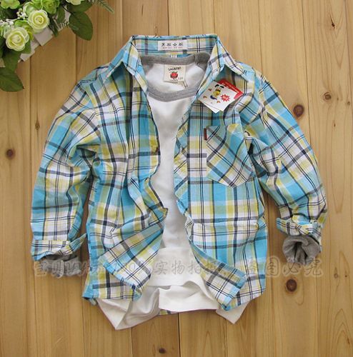 Chemise enfant à manche longue en coton - Ref 2083903