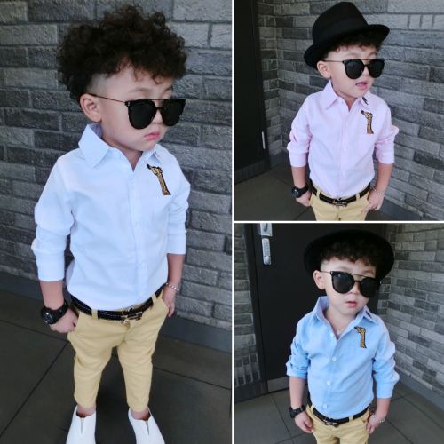 Chemise enfant MMY-CS à manche longue en Toile de coton - Ref 2084231