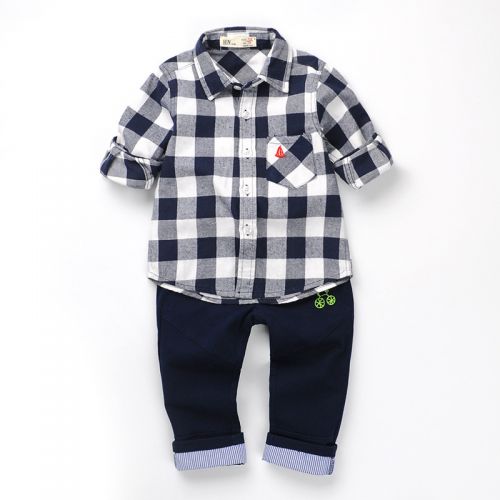 Chemise enfant à manche longue en coton - Ref 2084255