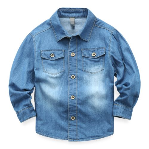 Chemise enfant à manche longue en toile - Ref 2084349