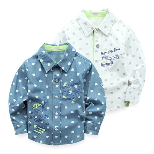 Chemise enfant à manche longue en coton - Ref 2084373