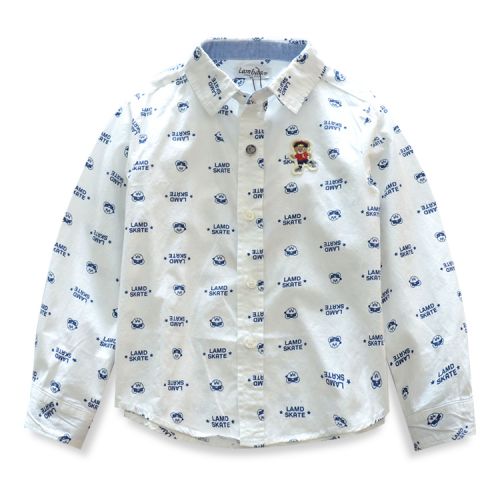 Chemise enfant à manche longue en coton - Ref 2084381
