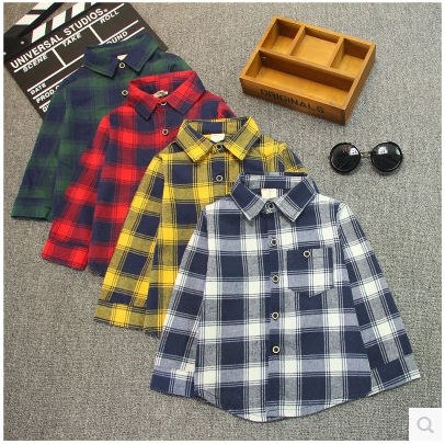 Chemise enfant à manche longue en Toile de coton - Ref 2084387