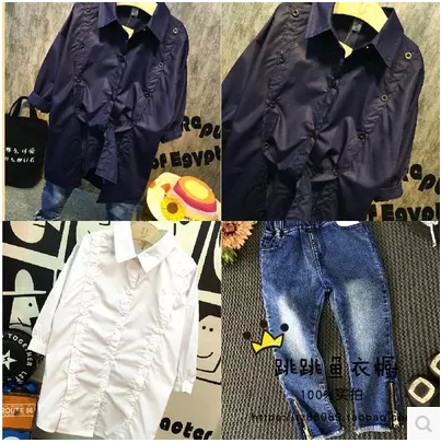 Chemise enfant à manche longue en Toile de coton - Ref 2084388