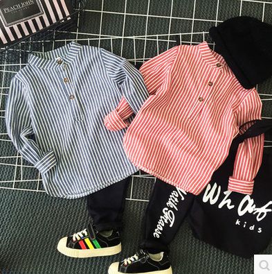 Chemise enfant à manche longue en coton - Ref 2084394