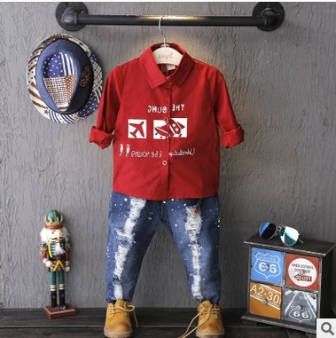 Chemise enfant à manche longue en Toile de coton - Ref 2084397
