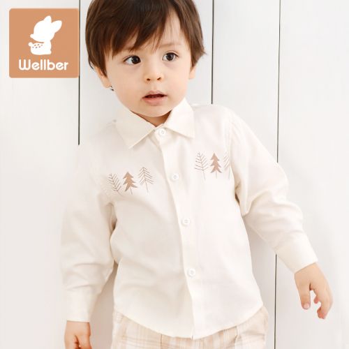 Chemise enfant WELLBER à manche longue en Toile de coton - Ref 2084402