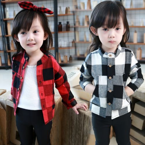 Chemise fille à manche longue en Toile de coton - Ref 2084410