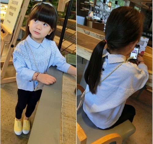 Chemise fille à manche longue - Ref 2084424