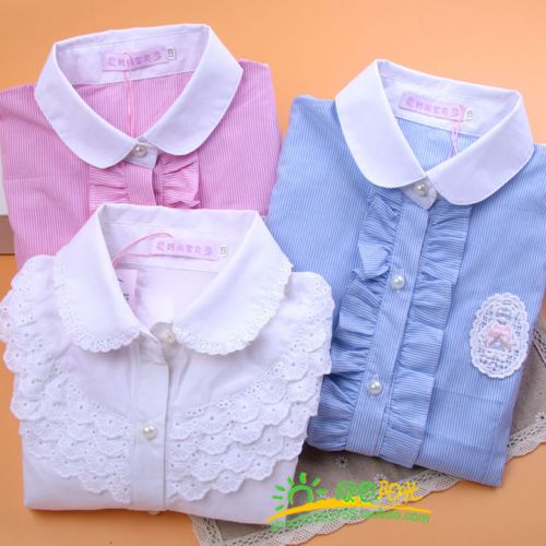 Chemise fille à manche longue - Ref 2084456