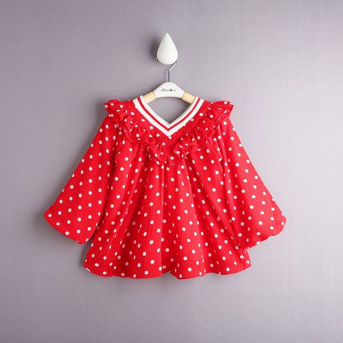 Chemise fille KIDORA à manche longue en Toile de coton - Ref 2084519