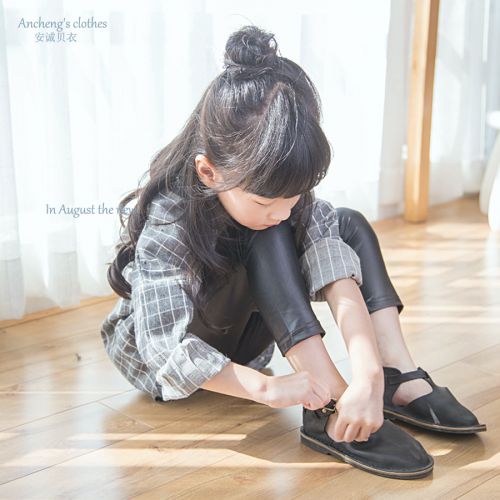 Chemise fille à manche longue en Toile de coton - Ref 2084539