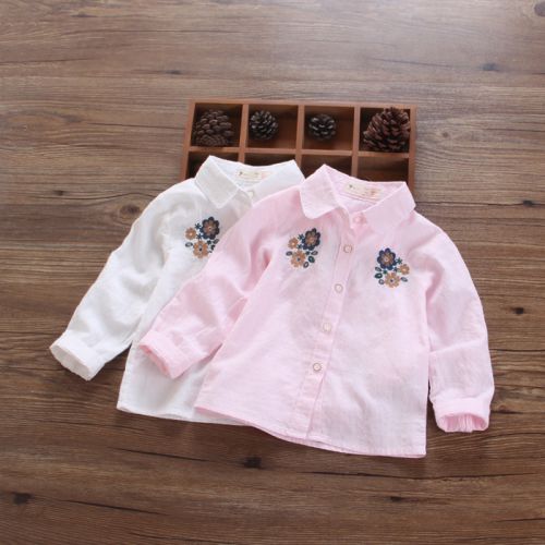 Chemise fille à manche longue - Ref 2084554