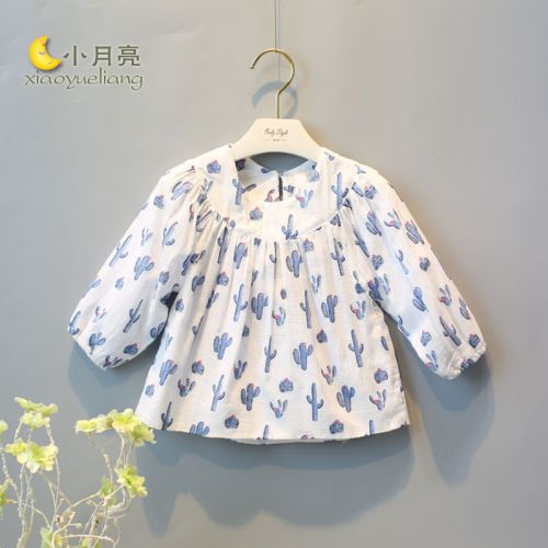 Chemise fille à manche longue en Toile de coton - Ref 2084617