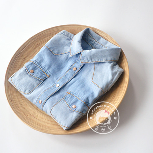 Chemise fille XIAORANJIA à manche longue en toile - Ref 2084632