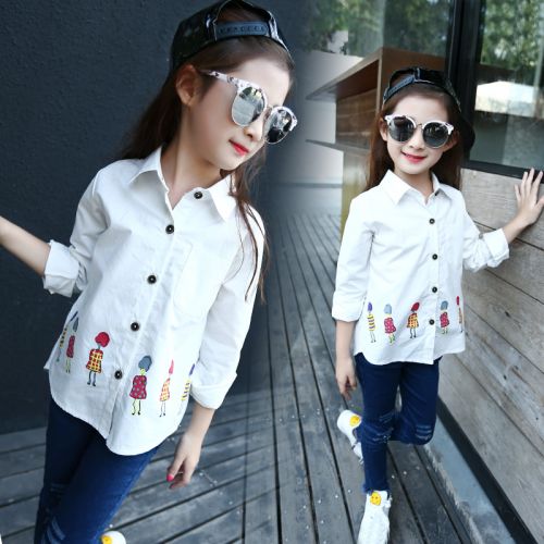 Chemise fille à manche longue - Ref 2084675