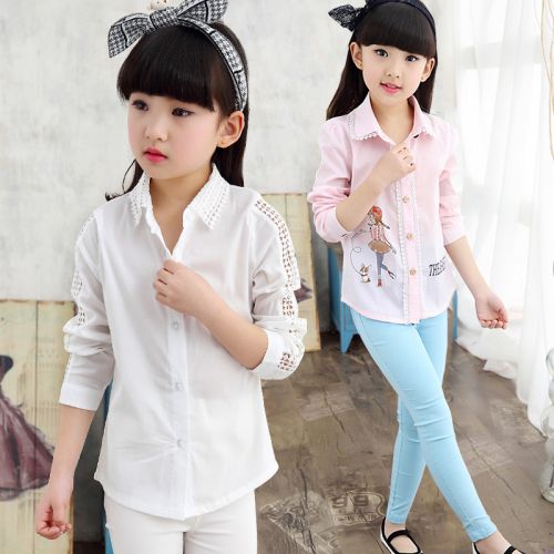 Chemise fille à manche longue - Ref 2084745