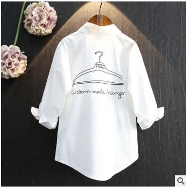 Chemise fille à manche longue en Toile de coton - Ref 2084749