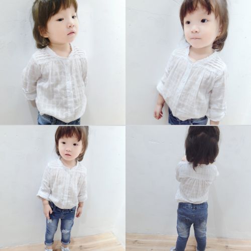Chemise fille à manche longue - Ref 2084772