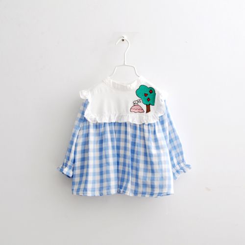 Chemise fille à manche longue en Toile de coton - Ref 2084783