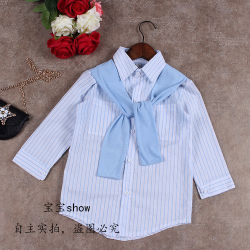 Chemise fille à manche longue en Toile de coton - Ref 2084805