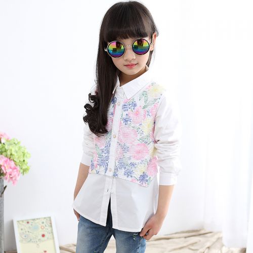 Chemise fille à manche longue - Ref 2084828