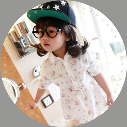 Chemise fille à manche longue en Toile de coton - Ref 2084838