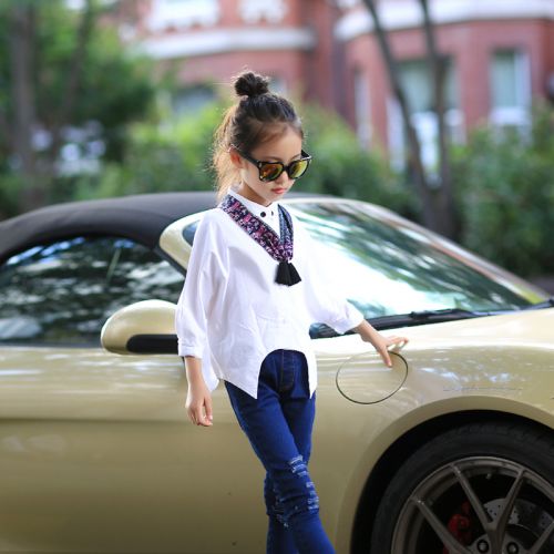 Chemise fille à manche longue - Ref 2084909